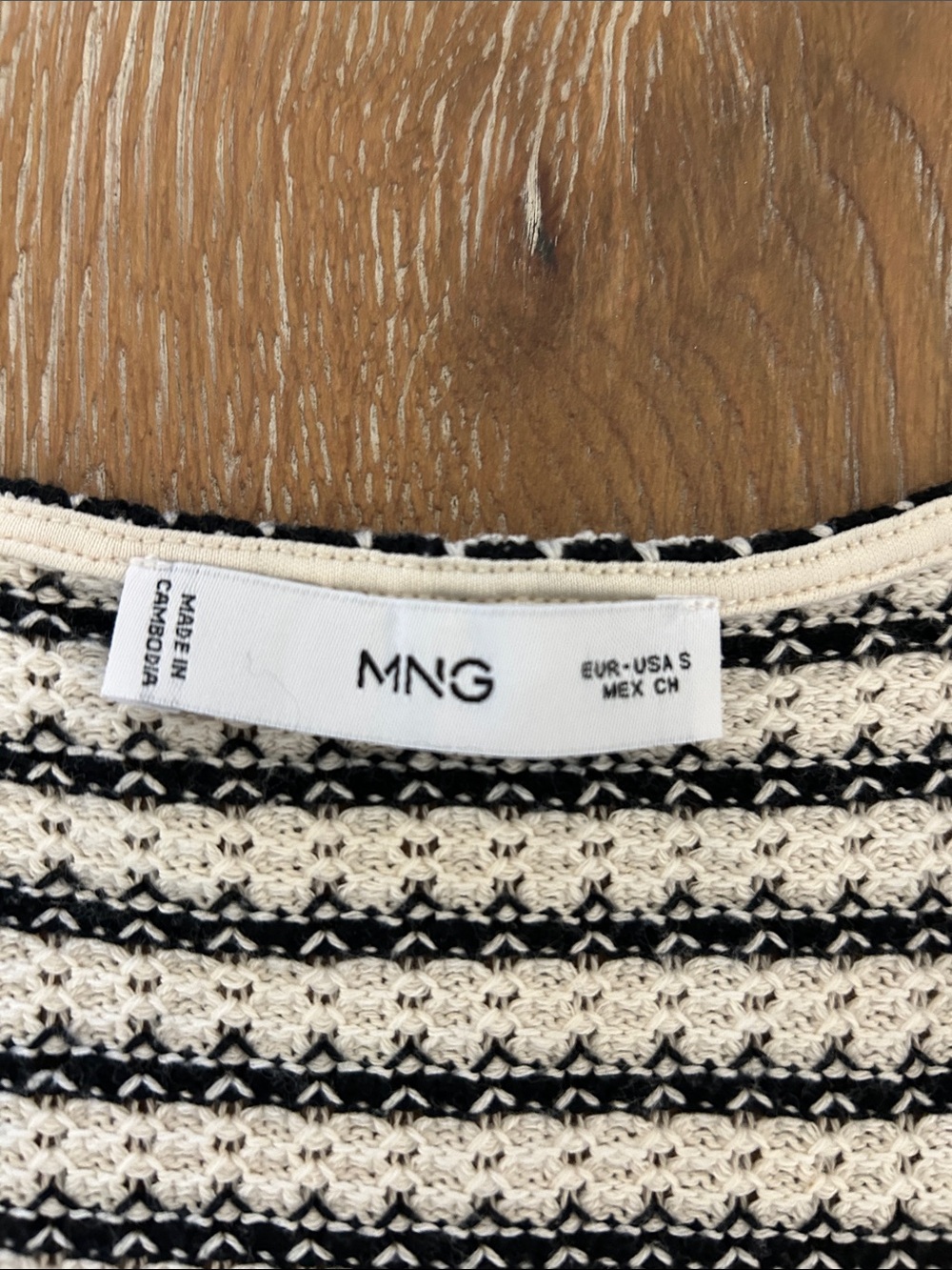Mango Black and Cream Striped Knit Vest - Picture 2 of 3